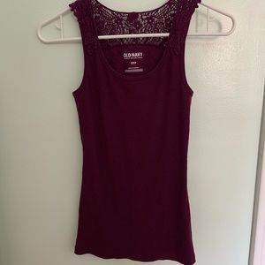 Purple Old Navy Ribbed Tank Top